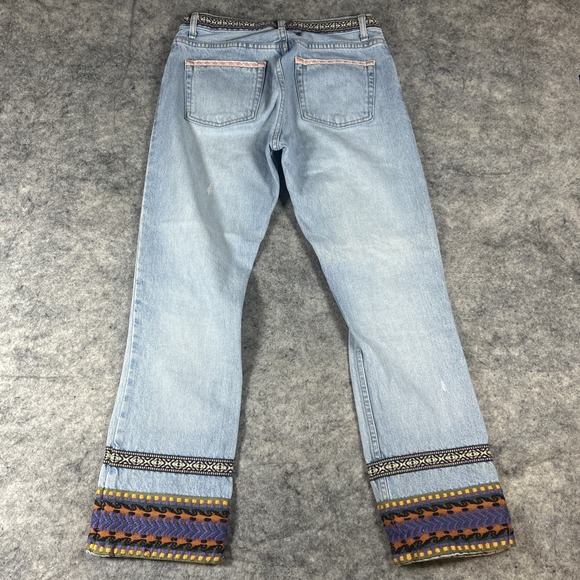 Vintage Guess Women's Sz 28 Embroidered Light Wash Made USA Jean Style#10046 Y2K - Picture 9 of 15